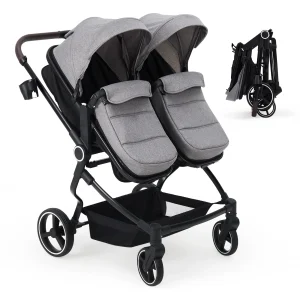 Double Tandem Stroller for Twins & Toddlers