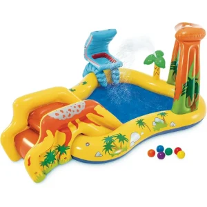 Inflatable Dinosaur Play Center, Water Park with Slide